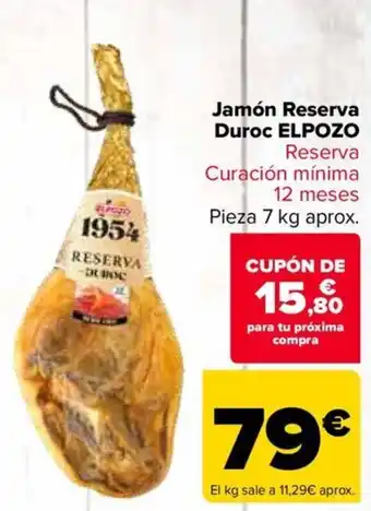 Carrefour ELPOZO Jamón Reserva Duroc oferta