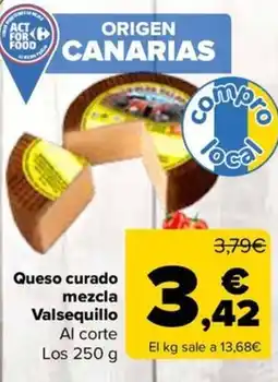 Carrefour Queso curado mezcla Valsequillo oferta