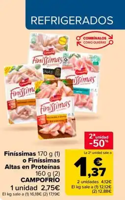 Carrefour CAMPOFRÍO Finíssimas o Finíssimas Altas en Proteínas oferta