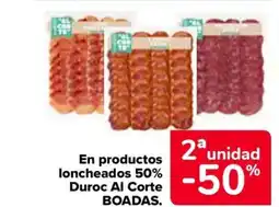 Carrefour BOADAS En productos loncheados 50% duroc al corte oferta