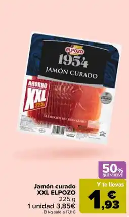 Carrefour ELPOZO Jamón curado XXL oferta