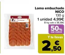 Carrefour NICO Lomo embuchado oferta