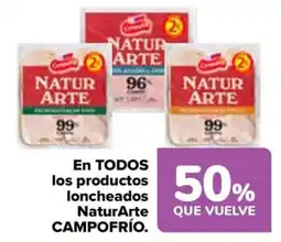 Carrefour CAMPOFRÍO En todos los productos loncheados naturarte oferta