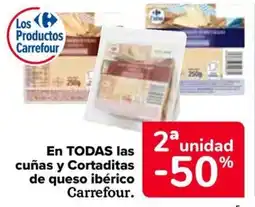 Carrefour En todas las cuñas y cortaditas de queso ibérico carrefour. oferta