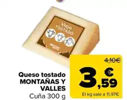 Carrefour MONTAÑAS Y VALLES Queso tostado oferta
