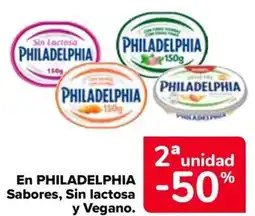 Carrefour PHILADELPHIA En Sabores, Sin lactosa y Vegano. oferta