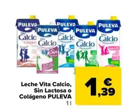 Carrefour PULEVA Leche Vita Calcio, Sin Lactosa o Colágeno oferta