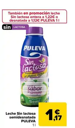 Carrefour PULEVA Leche sin lactosa semidesnatada oferta