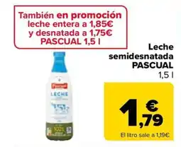 Carrefour PASCUAL Leche semidesnatada oferta