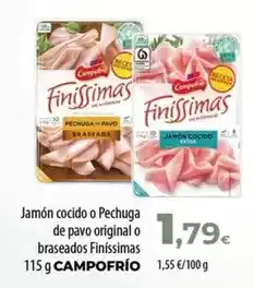 Spar Tenerife Campofrío - jamon cocido o pechuga de pavo original o braseados finissimas oferta
