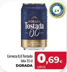 Spar Tenerife Dorada - cerveza 0,0 tostada oferta