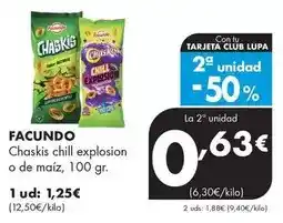 Supermercados Lupa Facundo - chaskis chill explosion o de maíz oferta