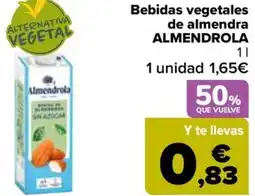 Carrefour Bebidas vegetales de almendra ALMENDROLA oferta