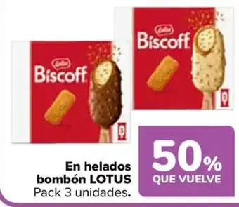 Carrefour LOTUS En helados bombón oferta