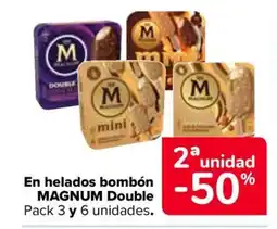 Carrefour MAGNUM En helados bombón Double oferta