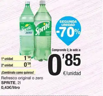 SPAR Fragadis Sprite Refresco Original O Zero 2L oferta