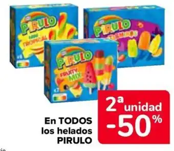 Carrefour PIRULO En todos los helados oferta