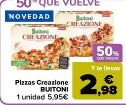 Carrefour BUITONI Pizzas Creazione oferta