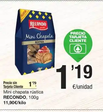 SPAR Fragadis Recondo Mini Chapata Rústica 100g oferta
