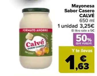 Carrefour CALVE Mayonesa Sabor Casero oferta