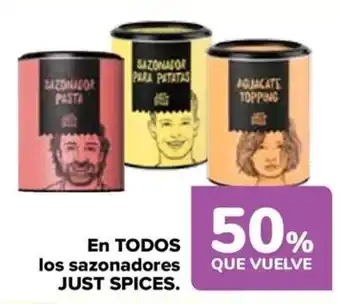 Carrefour JUST SPICES En todos los sazonadores oferta
