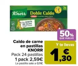 Carrefour KNORR Caldo de carne en pastillas oferta