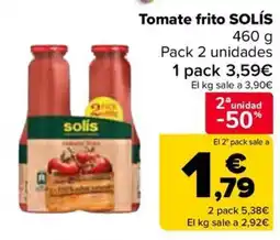 Carrefour SOLÍS Tomate frito oferta