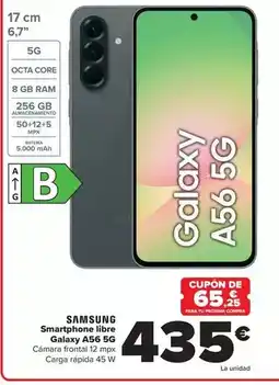 Carrefour Samsung - smartphone libre galaxy a56 5g oferta