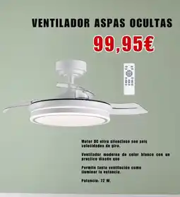 Outlet Hogar Giro - ventilador aspas ocultas oferta