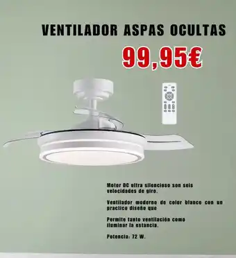 Outlet Hogar Giro - ventilador aspas ocultas oferta