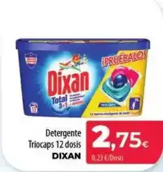 Spar La Palma Dixan - detergente triocaps 12 dosis oferta