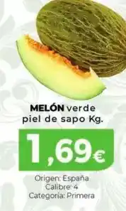 Spar La Palma Melón verde piel de sapo kg oferta