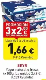 Hiperber Danone - skyr yogur natural o fresa oferta