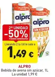 Hiperber Alpro - bebida de avena sin azucar oferta
