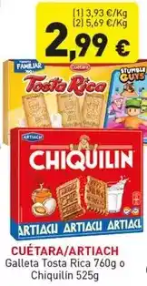 Hiperber Cuétara - artiach/ galleta tosta rica 760 g o chiquilin 525 g oferta