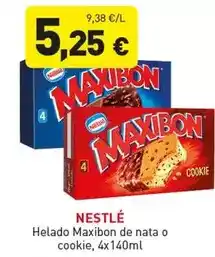 Hiperber Nestlé - helado maxibon de nata o cookie oferta