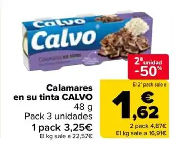 Carrefour CALVO Calamares en su tinta oferta