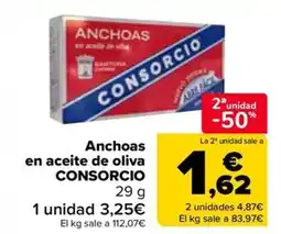 Carrefour CONSORCIO Anchoas en aceite de oliva oferta