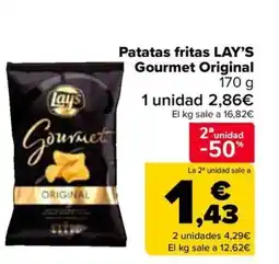 Carrefour LAY'S Patatas fritas Gourmet Original oferta