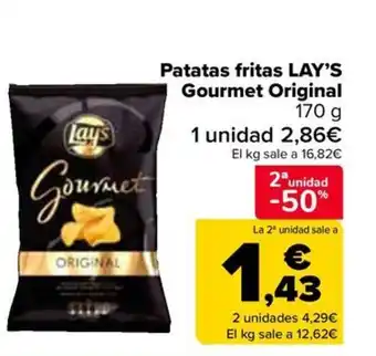 Carrefour LAY'S Patatas fritas Gourmet Original oferta