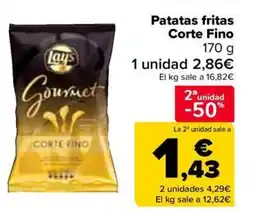 Carrefour LAY'S Patatas fritas Corte Fino oferta