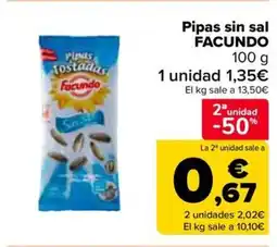 Carrefour FACUNDO Pipas sin sal oferta