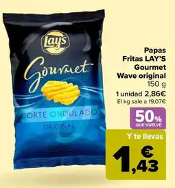 Carrefour LAY'S Fritas Gourmet Wave original oferta
