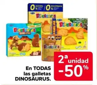 Carrefour DINOSAURUS En todas las galletas oferta