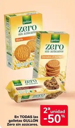 Carrefour GULLÓN En todas las galletas zero sin azúcares oferta