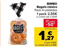 Carrefour BIMBO Bagels clásico oferta