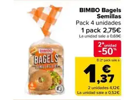 Carrefour BIMBO Bagels Semillas oferta