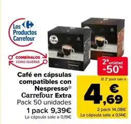 Carrefour Café en cápsulas compatibles con Nespresso Carrefour Extra oferta