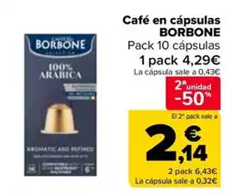 Carrefour BORBONE Café en cápsulas oferta