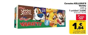 Carrefour KELLOGG'S Cereales Variety oferta